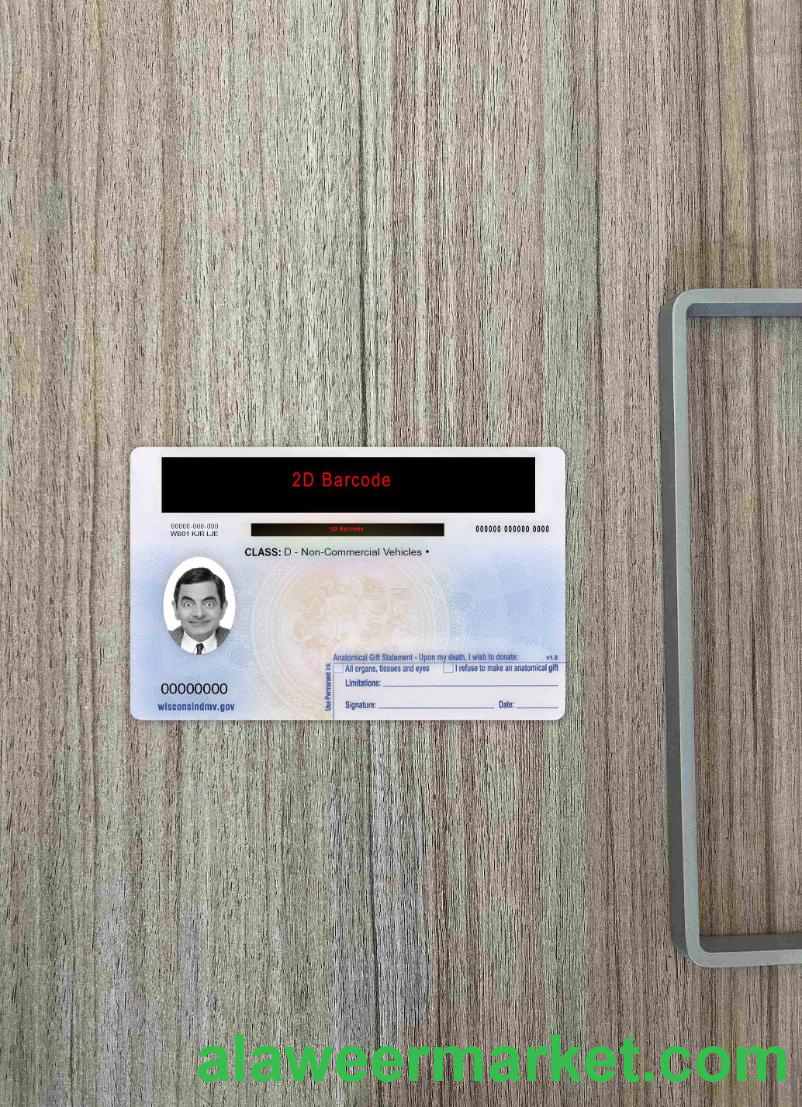 USA Wisconsin driving license under 21 photolook BACK